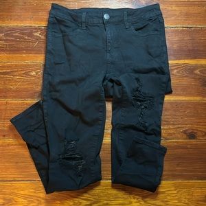 American Eagle lightly distressed black jeans